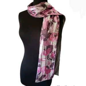 NWT INC Macy's Scarf Floral Sequin Shimmer Holiday Fashion Scarf